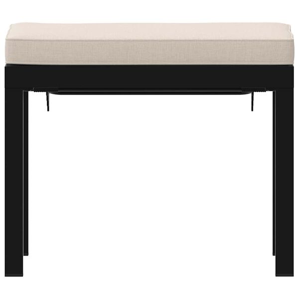 vidaXL Garden Stool Black, Taupe