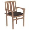 vidaXL Patio Chair Set of 4 Warm teak Teak wood Standard Stackable