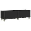 vidaXL Garden Planter with Wheels Black 63"x19.7"x21.3" PP