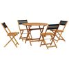 vidaXL Garden Dining Set Black