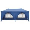 vidaXL Folding Party Tent with Sidewalls Blue 9.8'x19.7'