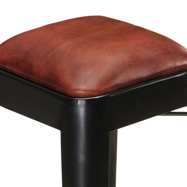 vidaXL Bar Stool Set of 4 Black and dark brown