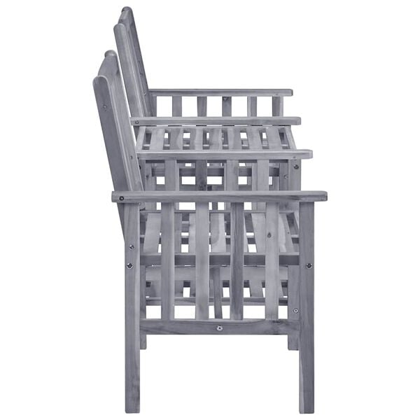 vidaXL Garden Chair With Tea Table Grey