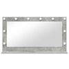 vidaXL Vanity Mirror with Mirror Concrete Grey 100 x 55 x 18 cm