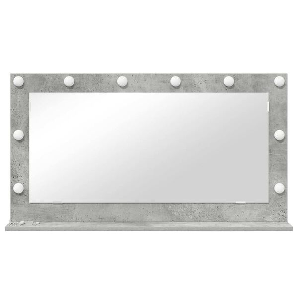 vidaXL Vanity Mirror with Mirror Concrete Grey 100 x 55 x 18 cm