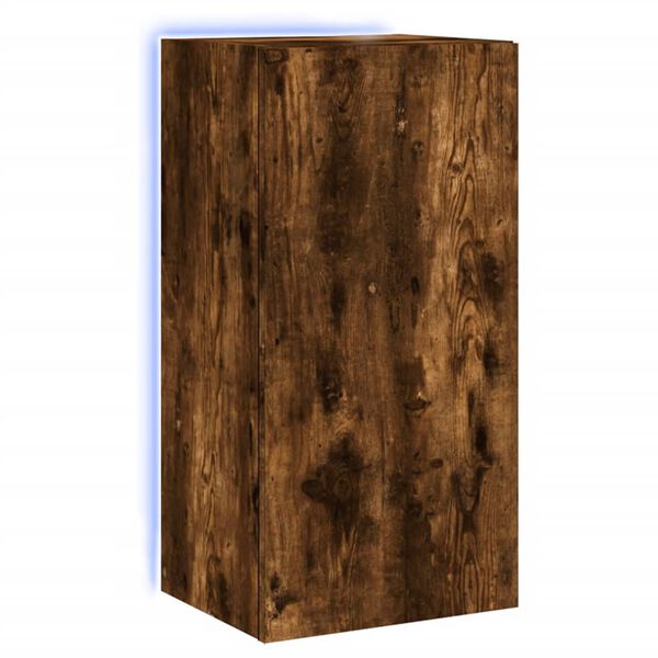 vidaXL TV Wall Cabinet Smoked Oak Engineered Wood Medium TV Wall Cabinet