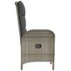 vidaXL Outdoor Chair Grey Poly rattan and steel Ergonomic