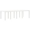 vidaXL Garden Dining Table White 98.43 x 39.37 x 28.74 in Poly Rattan