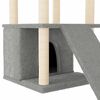 vidaXL Cat Tree Light Grey Engineered Wood, Plush, Sisal Medium-sized