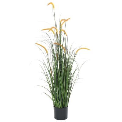 vidaXL Artificial Grass Plant with Cattail 53.1"