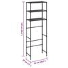 vidaXL Storage Shelf Black Stainless Steel, Plastic, Non-Woven Fabric