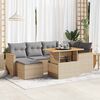 vidaXL Garden Sofa Set Beige, Light Grey