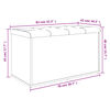 vidaXL Storage Bench White Engineered Wood Medium Storage Bench