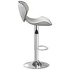 vidaXL Bar Stool White Faux leather, Chromed steel Medium Bar Stool