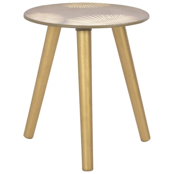 vidaXL Nesting Side Tables 2 pcs Gold 15.7"x17.7"/11.8"x15.7" MDF
