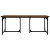 vidaXL Coffee Table Brown Oak Engineered wood and Metal Medium Durable