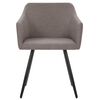 vidaXL Dining Chair Set of 4 Taupe Fabric (100% polyester), metal Medium