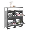 vidaXL Shoe Cabinet Grey sonoma Engineered wood Large Minimalistic