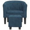 vidaXL Tub Chair Dark Blue Velvet (100% polyester), pinewood, plywood, foam