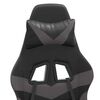 vidaXL Gaming Chair Black and Grey Faux Leather