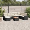 vidaXL Garden Sofa Set Black