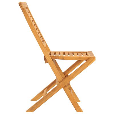 vidaXL Folding Patio Chairs 2 pcs 18.5"x24.8"x35.4" Solid Wood Teak