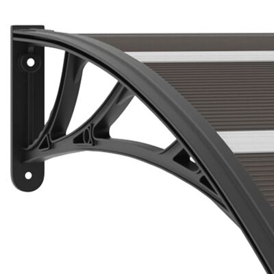 vidaXL Door Canopy Black 94.5"x31.5" PC