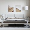 vidaXL Bed Frame White Steel Double Bed Bed Frame Rectangular