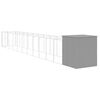 vidaXL Dog House Light grey Galvanized steel Large Sturdy Dog House