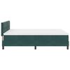 vidaXL Box Spring Bed with Headboard Dark green 55.1" x 74.8" Velvet