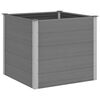vidaXL Garden Raised Bed Grey Wood-plastic composite, Aluminum