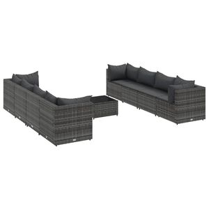 vidaXL Patio Lounge Set Set of 8 Gray