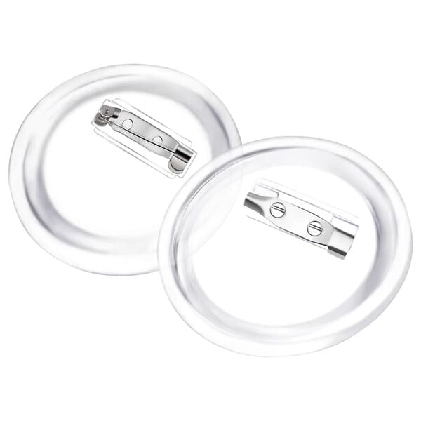 vidaXL Button Badges Kit with Pins 100 Sets Acrylic 1.7"