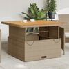 vidaXL Garden Table Beige and Brown