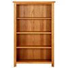 vidaXL Bookcase Natural Oak Solid Oak Wood Standard Bookcase