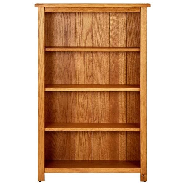 vidaXL Bookcase Natural Oak Solid Oak Wood Standard Bookcase
