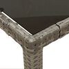 vidaXL Garden Dining Set Grey PE rattan 7 Piece Set