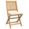 vidaXL Folding Chair 2 pcs White 49 x 57.5 x 92cm Solid Acacia wood