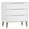 vidaXL Drawer Cabinet White Solid pine wood, engineered wood Medium