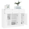 vidaXL Sideboard White Engineered Wood Medium Sideboard Rectangular