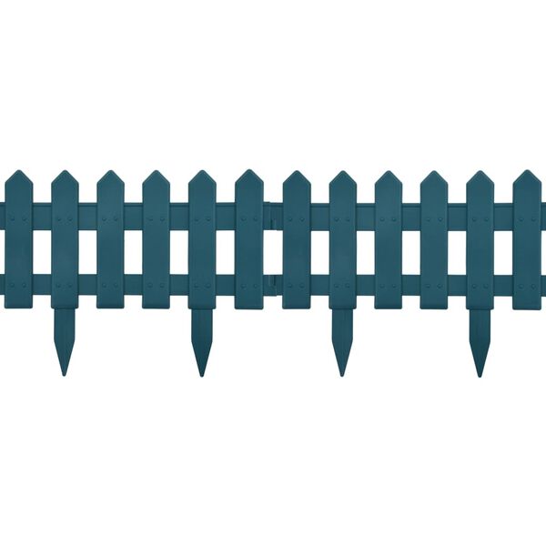 vidaXL Lawn Edgings 25 pcs Green 393.7" PP