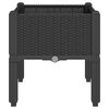 vidaXL Garden Planter Black Polypropylene Medium Garden Planter Square
