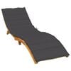 vidaXL Sun Lounger Cushion Melange anthracite 100% polyester