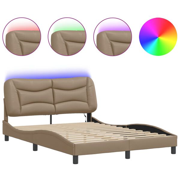 vidaXL Bed Frame Cappuccino