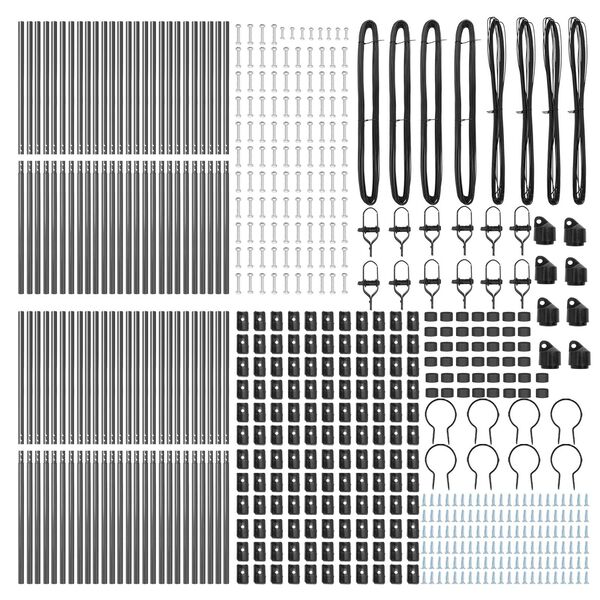 vidaXL Fence Post 52 pcs Grey 1.26 x 1.26 x 66.93 in