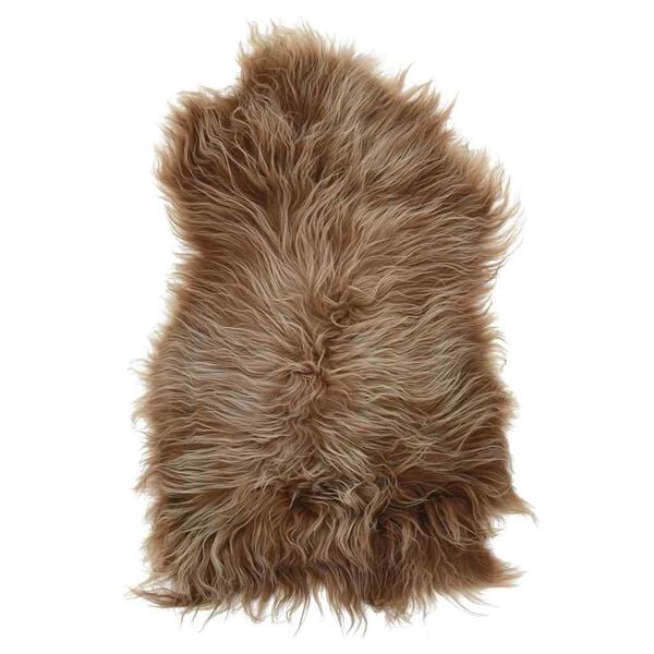 vidaXL Sheepskin Chair Cover Brown 100% Sheepskin 27.6 x 43.3 in