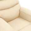 vidaXL Massage Chair Cream Fabric (100% polyester), iron, plywood Large
