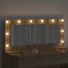 vidaXL Vanity Mirror with Mirror Sonoma Oak 39.37 x 17.72 x 7.09 in