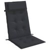 vidaXL Highback Chair Cushion Set of 4 Black