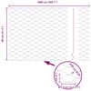 vidaXL Hexagon Fence Gray 2.6'x 32.8'Steel